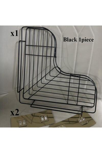 Choice black 1pc Space Saving Corner Shower Rack - Triangular Bathroom Organi...