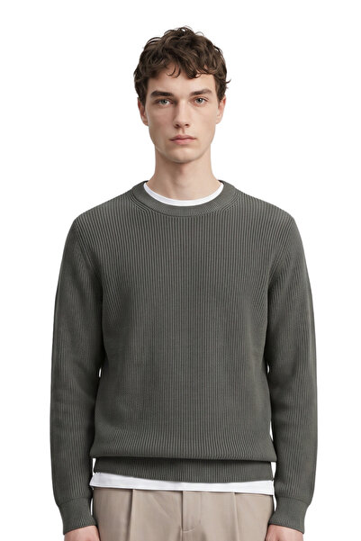 ANTHONY JACKSON Premium Cotton Ribbed Knit Sweater Giordani