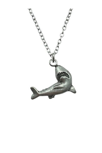 Herşey Nota Unisex Necklace with Shark Figure – Strong, Courageous, and Sailo...