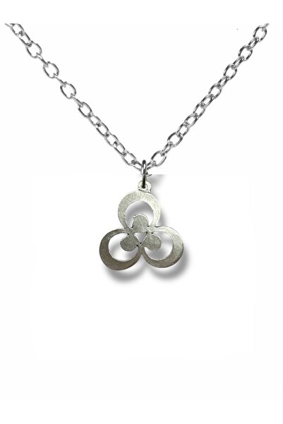 Herşey Nota Çintemani Patterned Necklace – Silver Color Zamak Metal Spiritual...