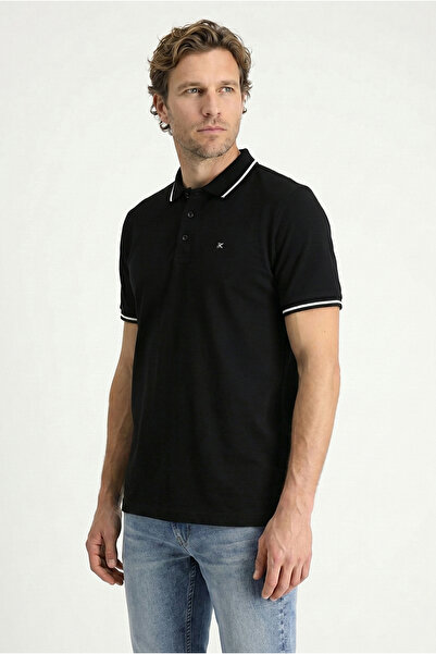 Kiğılı Polo Yaka Slim Fit Yumuşak Dokulu Pamuklu Likralı Esnek Tişört