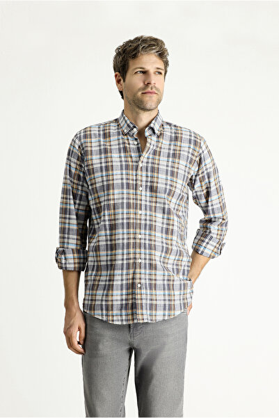 Kiğılı Long Sleeve Regular Fit Plaid Sports Cotton Shirt