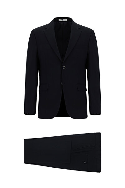 Kiğılı Slim Fit Dar Kesim Yünlü Klasik Takım Elbise