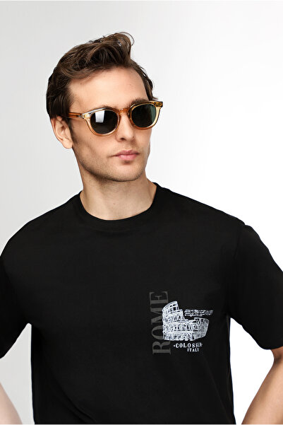 Kiğılı Crew Neck Regular Fit Printed Cotton T-Shirt