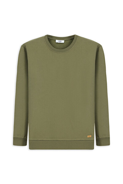 Kiğılı Crew Neck Regular Fit Cotton Basic Sweatshirt