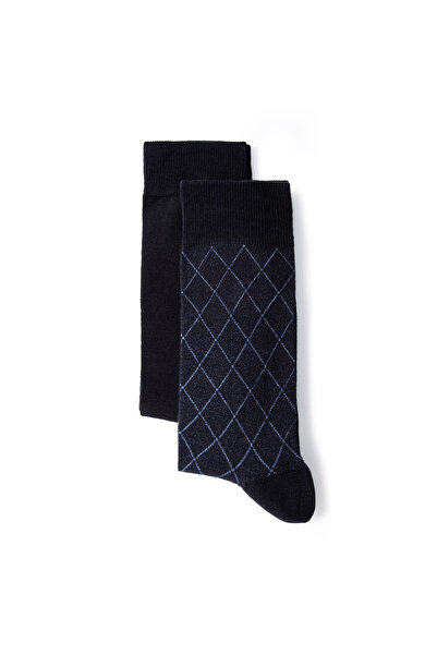 Kiğılı Set de 2 șosete din bumbac material elastic cu modele elastice
