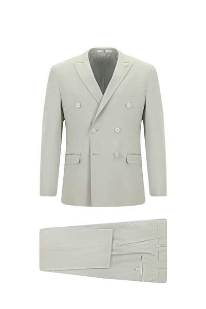 Kiğılı 7 Drop Slim Fit Slim Fit Cotton Piece Lyocell Double-Breasted Suit