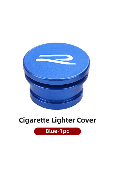 Choice Blue 1pc Metal Car Cigarette Lighter Cover Decorative Cover DustProof ...