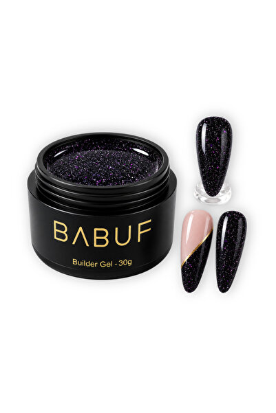 BABUF Gel de Construcție Autonivelant Black Stardust BGG8 – Sclipire discretă...