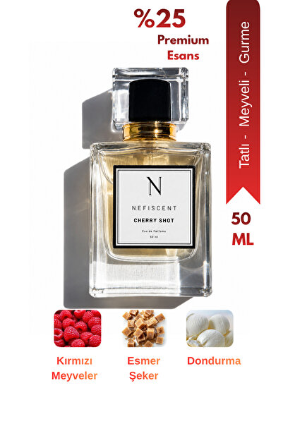 NEFISCENT CHERRY SHOT Unisex Parfüm 50 ml EDP - Meyveli Tatlı - Kiraz,Ahududu...