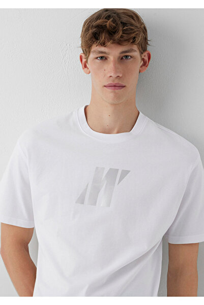 Mavi Pro Printed White T-Shirt Loose Fit / Relaxed Comfortable Cut 0620059-620