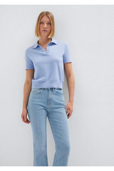 Mavi Tricou tricotat cu mânecă scurtă, croială slim / mulată 1710909-70827