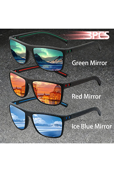 Choice5 3PCSF566-3 3PCS Vintage Fashion Sunglasses Set Colorful Stripes Leisu...