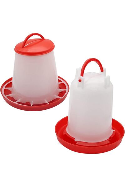 Choice1 Food and Water 1Kg Poultry Chicken Feeder And Waterer Water Food Disp...