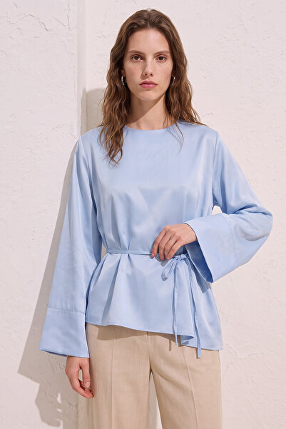 zenne Verev Kesim Bluz Y0160 - BEBE MAVİSİ