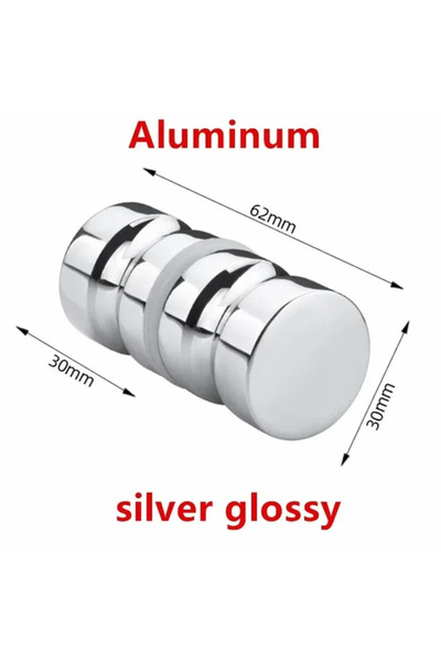 choice2 Aluminum Silver Shower Glass Door Handle,Sliding Shower Doors Knob,Do...