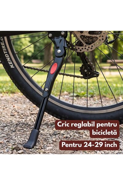 Mardil Cric reglabil pentru bicicletă, cu prindere pe cadru, 24-29 inch, negr...
