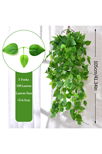 Choice 1pc 105cm A 105cm Artificial Plants Vines Fake Green Leaf Ivy Plastic ...