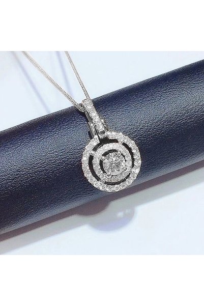 Choice XL716 Huitan Bling Bling Cubic Zirconia Necklace for Women Fashion Cir...