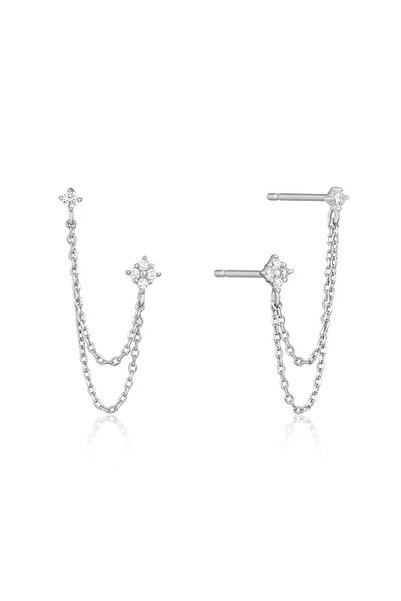Choice E2076 Huitan New Arrival Double Ear Studs Tassel Chains Hanging Earrin...