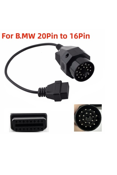 Choice For B.MW 20pin OBD II OBD Adapter For B.MW 20 PIN to OBD2 16 PIN Femal...