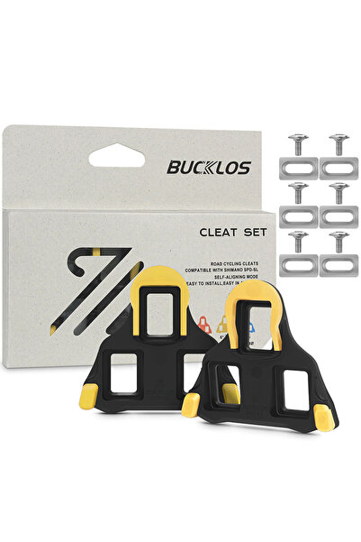 BUCKLOS BH11-6 Degree 1Set Road Bike Cleat for SPD SL Pedal 0/2/6° Bicycle Se...