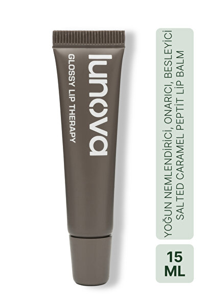 Lunova Salted Caramel İçeren Peptit Lip Balm | Nemlendirici ve Parlatıcı Duda...