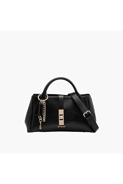 Guess Brooke Textured Satchel Bag with Detachable Strap