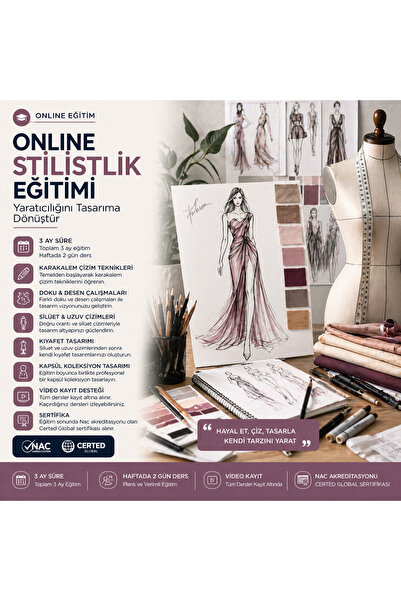 Eyener Studio Online Stilistlik Eğitimi | Moda Çizimi + Koleksiyon Tasarımı +...