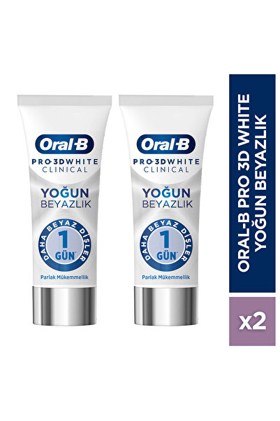 Oral-B Pro 3D White Clinical Yoğun Beyazlık Parlak Mükemmellik Diş Macunu 75 ...