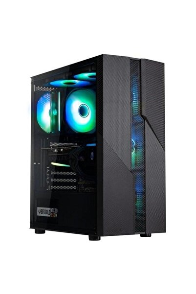 BitFenix C20 Black 600W White PSU 4x120mm FRGB Fan ATX Temperli Cam Siyah Gam...