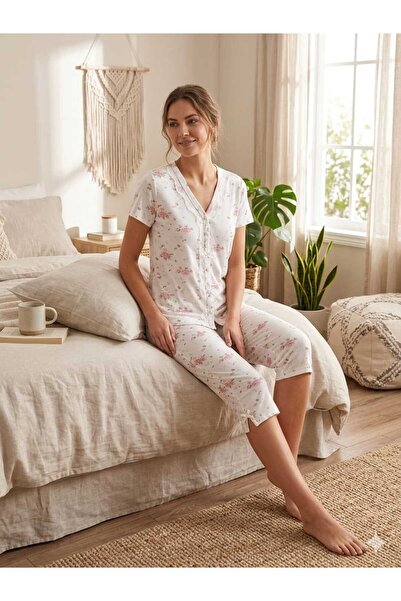 Lovella ΣΕΤ ΠΙΤΖΑΜΑΣ ΚΑΠΡΙ ΜΕ ΚΟΝΤΟ ΜΑΝΙΚΙ ΚΑΙ ΚΟΥΜΠΙΑ ΜΠΡΟΣΤΑ 15090