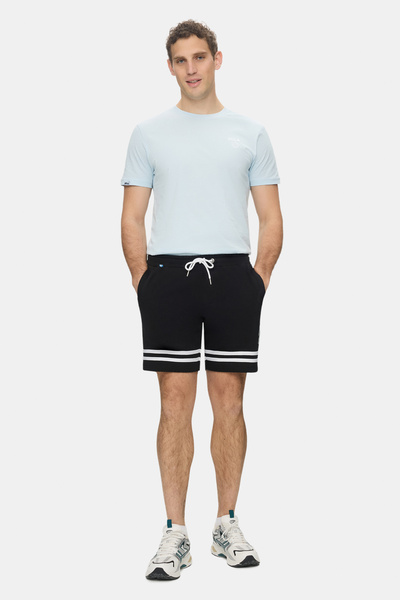 UCLA JUAN Μαύρο βαμβακερό χοντρό ύφασμα με στάμπα Standard Fit Ανδρικό πλεκτό...