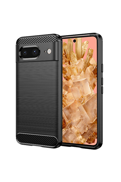 DAMUR Husa Carbon Google Pixel 8, Silicon TPU Durabil, Grip Anti-Alunecare, N...