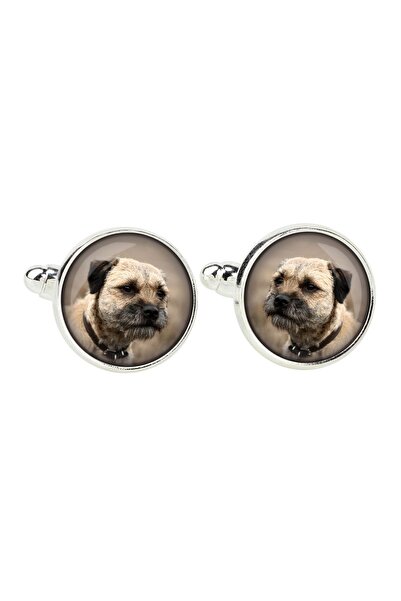 Art - Dog Border Terrier - cufflinks, a shirt accessory, a shirt pendant from...