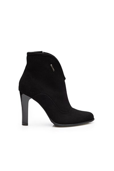 UrbanShoes Botine elegante dama din piele naturala - 6227 Negru Velur