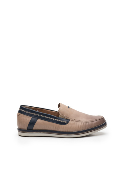 UrbanShoes Mocasini barbati din piele naturala, Leofex - Mostra 878 taupe-blu...