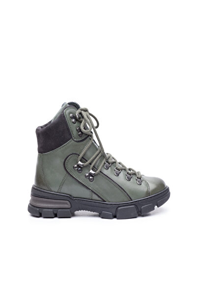 UrbanShoes Women's boots made of genuine Leather , Leofex - 272 Box green