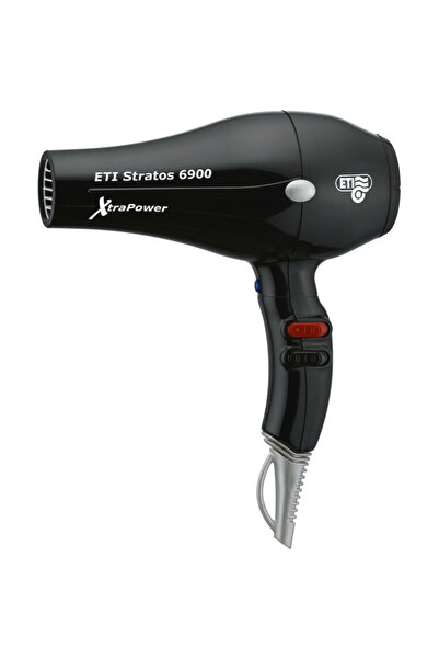 Eti Στράτος 6900 Επαγγελματικό Σεσουάρ Μαλλιών Έξτρα Δύναμης 2500 W Μαύρο