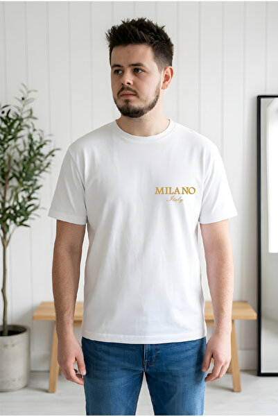 HOFFNUNG Unisex Βαμβακερό μπλουζάκι με λαιμόκοψη ποδηλάτου σε μεγάλο μέγεθος