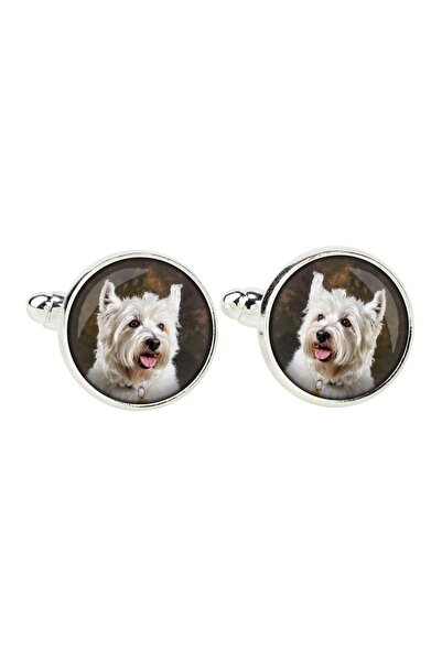Art - Dog West Highland White Terrier - cufflinks, a shirt accessory, a shirt...