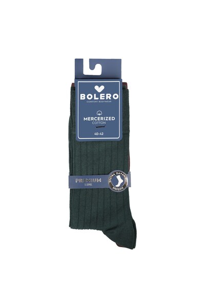 Bolero Erkek Premium Dikişsiz Merserize Çorap Yeşil
