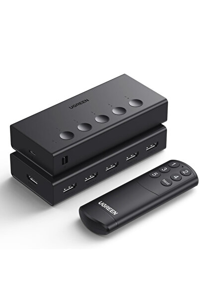 Ugreen Comutator KVM CM568 (90512) - 5x HDMI, IR la HDMI 4K@60Hz, Video RGB, ...