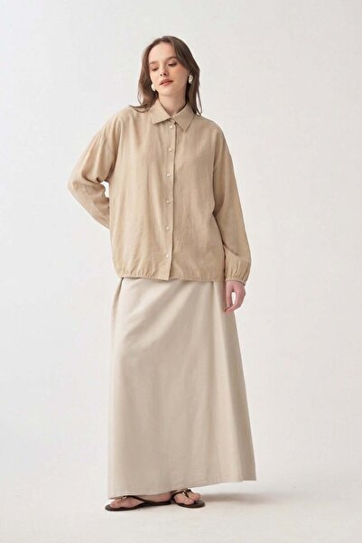 ALLDAY Μπεζ μπουφάν με κουμπιά σε μεγάλο μέγεθος