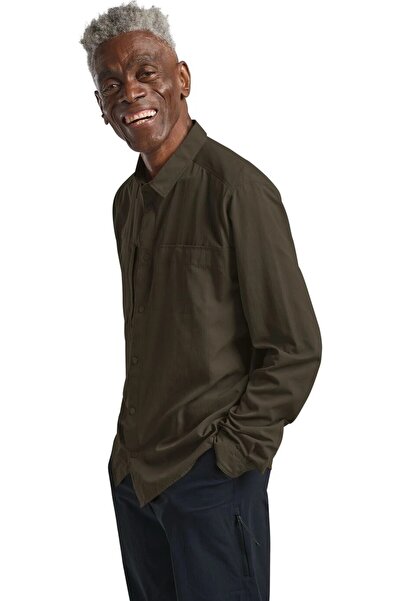 Jack Wolfskin Sıerra Canyon Ls M Erkek Obsidian Moss Gömlek A63876-e0205