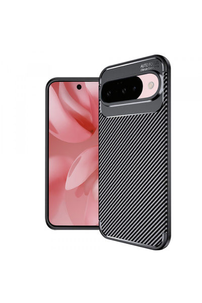 Stef's Cat Husa pentru Google Pixel 10 Pro / 10, Stef's Cat, CarbonFiber, Neagra