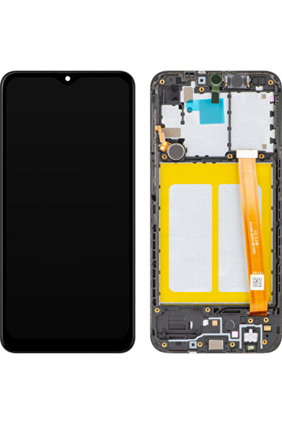 Stef's Cat Οθόνη αφής συμβατή με Samsung Galaxy A20e A202, με πλαίσιο, Μαύρο.