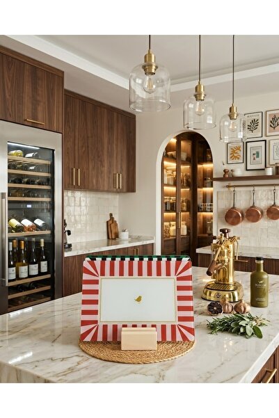 MEGY HOME 25x35 Cam Kesme Tahtası/ Sunumluk/Dekoratif Silikon Kaymaz Altlıklı...