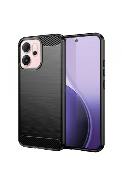 Stef's Cat Θήκη για Oppo Reno14 F, Γάτα του Στεφ, Κάρμπον, Μαύρο