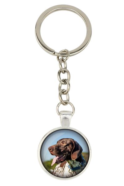 Art - Dog English Pointer - keychain with your photo, key decoration, bag pen...
